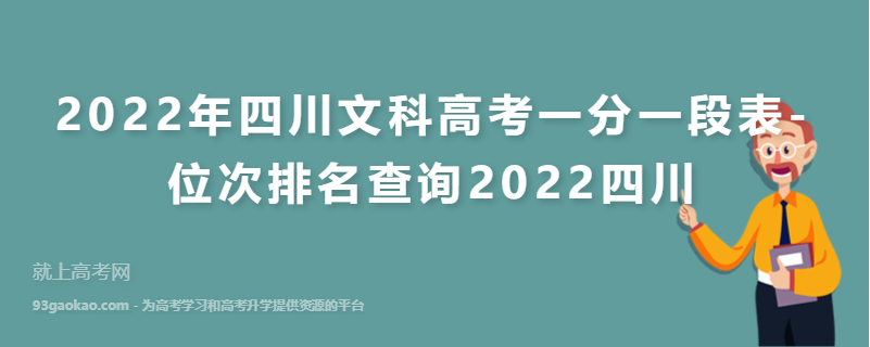 2022年四川文科高考一分一段表-位次排名查询2022四川