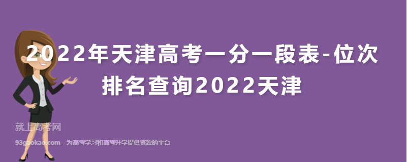 2022年天津高考一分一段表-位次排名查询2022天津