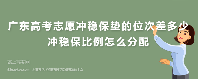 广东高考志愿冲稳保垫的位次差多少 冲稳保比例怎么分配