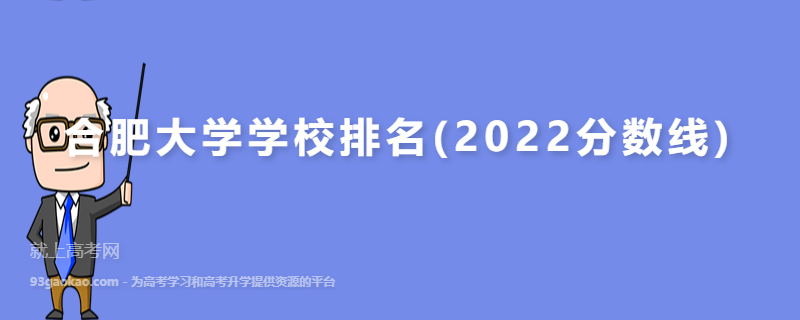 合肥大学学校排名(2022分数线)