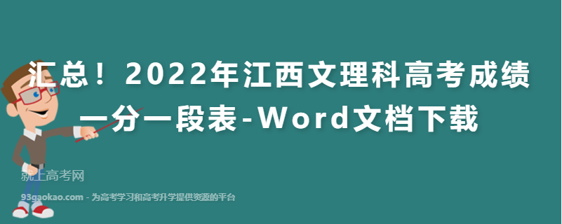 汇总！2022年江西文理科高考成绩一分一段表-Word文档下载