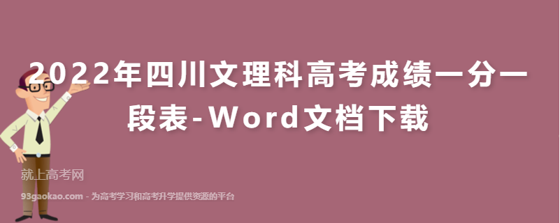 2022年四川文理科高考成绩一分一段表-Word文档下载